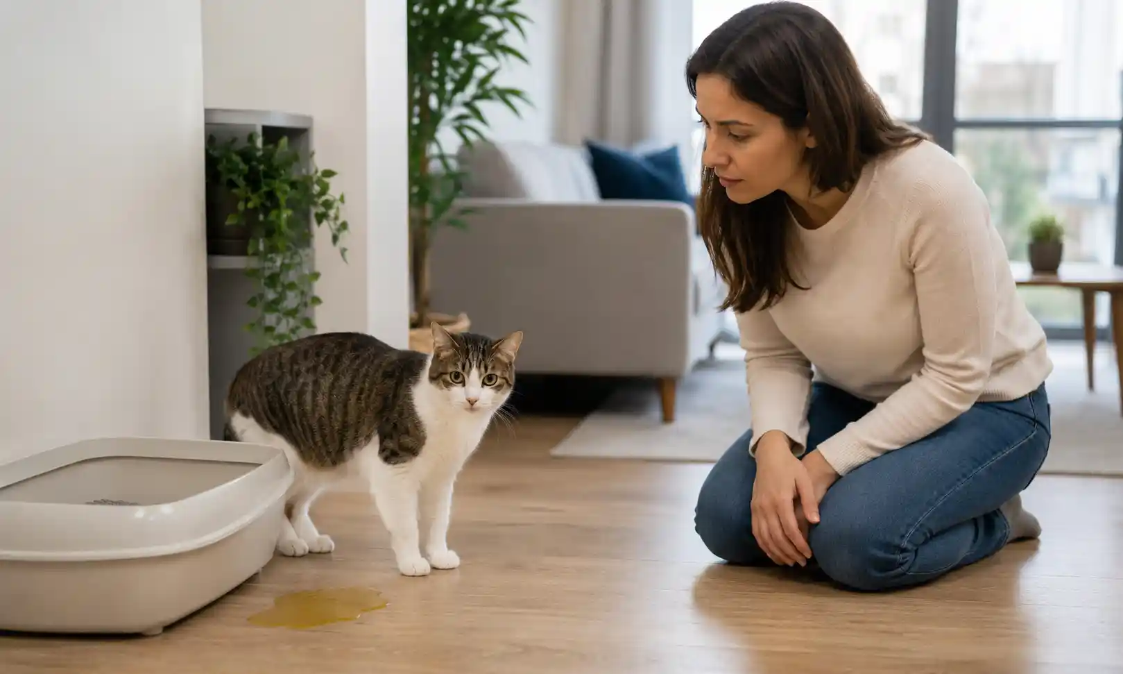 cat peeing outside litter box
